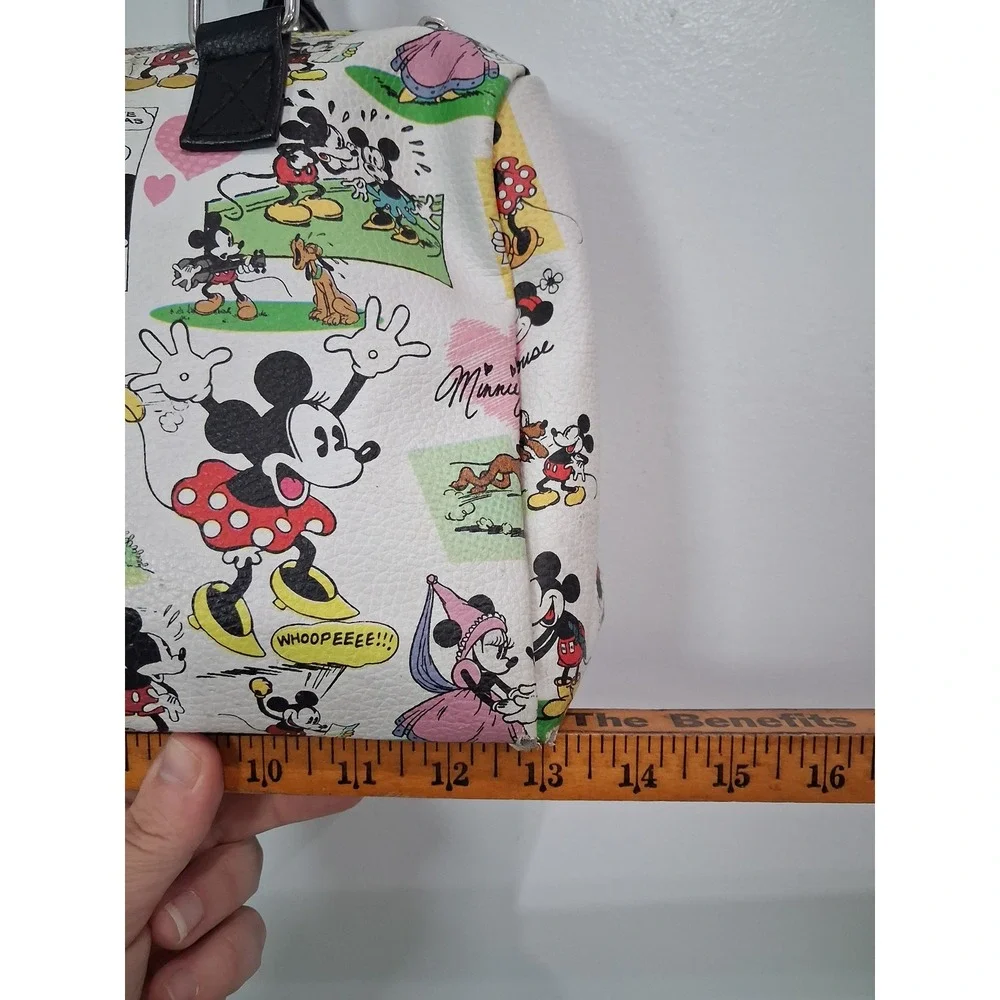 Disney Parks Mickey Minnie Mouse Comic Strip Satchel Bag White Multi F964-3476-9